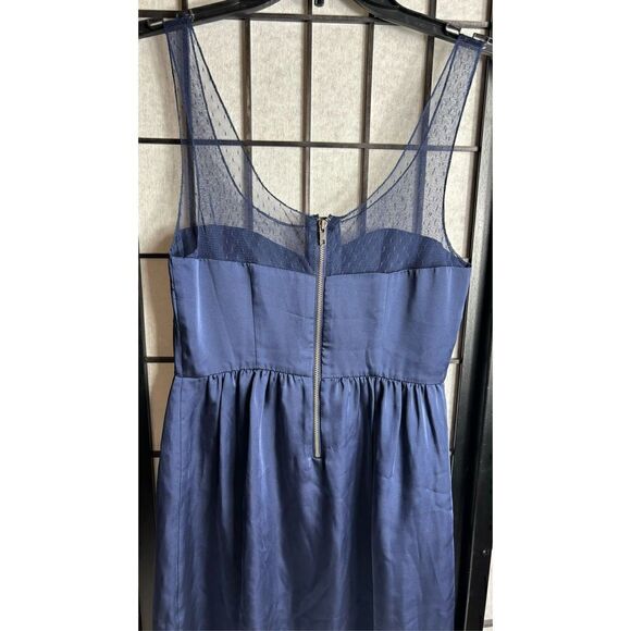 American Eagle Navy Blue Sheer Sleeveless Party Dress - Picture 5 of 7